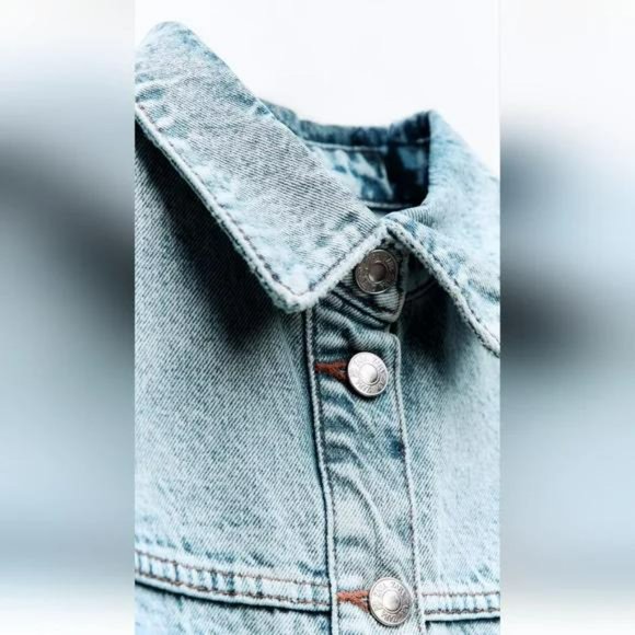 ZARA Z1975 DENIM MINI DRESS - Picture 7 of 7